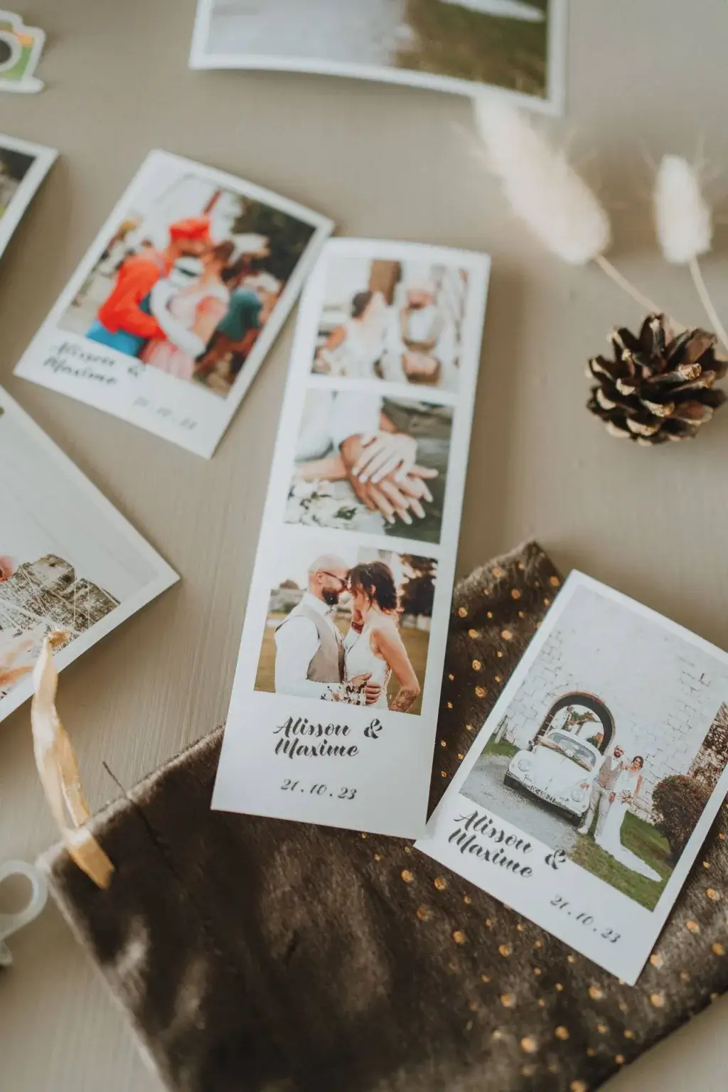 photo style photomaton imprimée pour les mariés